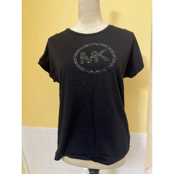 Women's Michael Kors Black T-Shirt Size L - Picture 1 of 6